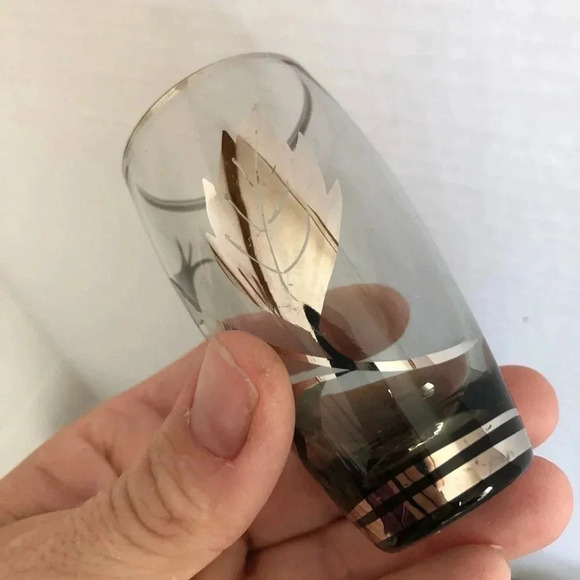 Vtg  Silver Overlay Shot Glasses - Picture 7 of 7